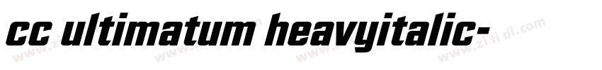cc ultimatum heavyitalic字体转换